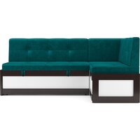 Угловой диван Мебель-АРС Нотис 191х82х116 см M11-27-2 (бархат сине-зеленый Star Velvet 43 Black Green) - Превью изображения №2 — Интернет-магазин Time-Shop