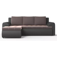 Stolline Ванкувер 08 левый (экокожа черная/велюр коричневый)