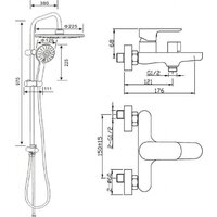 Душевая система  Agger Gorgeous A0293544 - Превью изображения №16 — Интернет-магазин Time-Shop