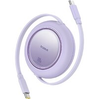 Кабель Baseus Free2Pull Mini Retractable Charging Cable 100W USB Type-C - USB Type-C (1.5 м, сиреневый) - Превью изображения №2 — Интернет-магазин Time-Shop
